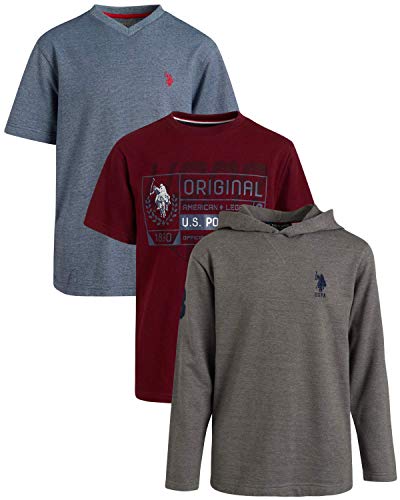 U.S. Polo Assn. Boys' Sweatshirt Set - 3 Piece Lightweight Hoodie and Short Sleeve Shirt Set U.S. Polo Assn. Boys' Sweatshirt Set - 3 Piece Lightweight Hoodie and Short Sleeve Shirt Set
